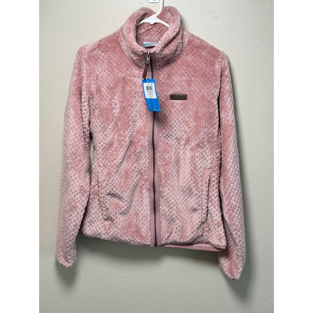 Columbia Fire Side II Sherpa Full Zip Fleece Jacket Pink AL1086-659 Womens Small
